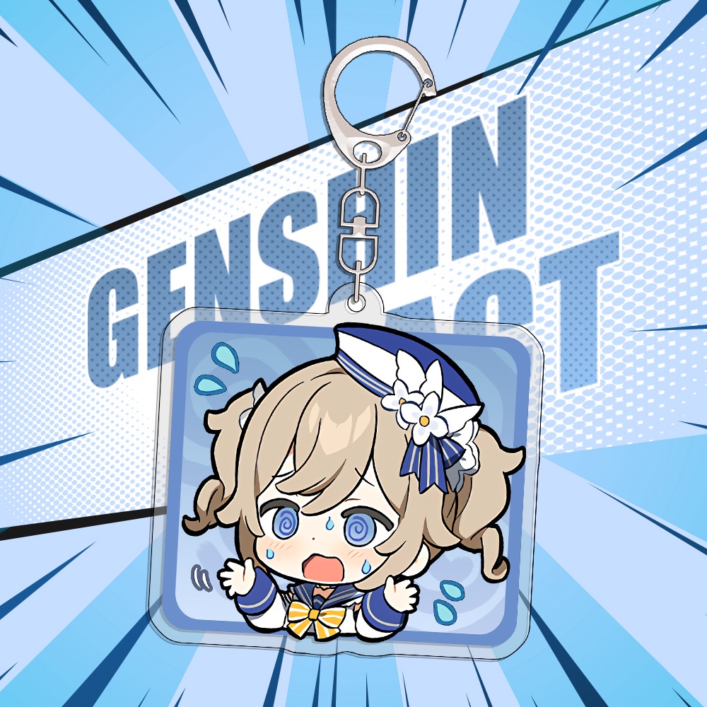 Móc khóa mica acrylic game Genshin Impact in 2 mặt chibi anime nhân vật dễ thương xinh xắn siêu rẻ (Mẫu 1)