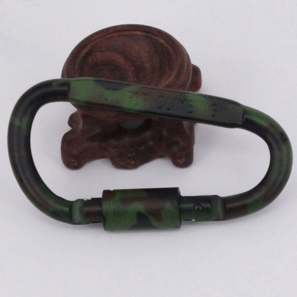 2 Móc Khóa Carabiner Leo Núi Bằng Hợp Kim Màu Đen