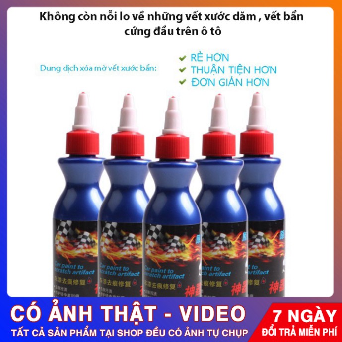 [Free Ship] Dung dịch keo vệ sinh xoá vết bẩn mờ bóng xước dăm vệ sinh sơn xe máy ô tô 100ml