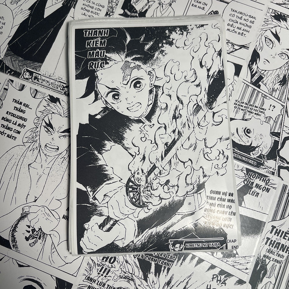 Tranh dán tường poster anime manga Kimetsu no Yaiba, Demon Slayer, Tokyo Revenger, Jujutsu Kaisen, One Piece...10x15 cm