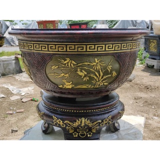 Khuôn đúc chậu cảnh tròn 69 cao 35, chân cao 20cm