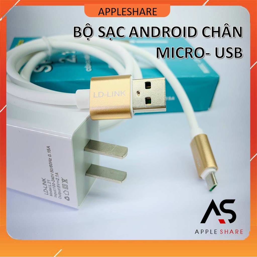 Bộ sạc nhanh Android Micro chính hãng Ldlink cho Samsung/vivo/oppo/huawei/vsmart/nokia/redmi/relame