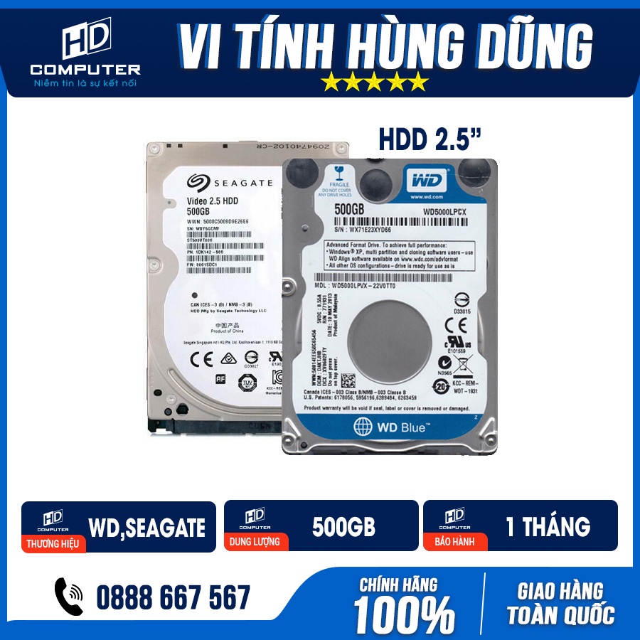 Ổ Cứng HDD Laptop 250gb/ 320gb/ 500gb/ 640gb / 1tb giá rẻ