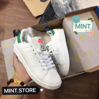 Giày thể thao sneaker stan smith gót xanh
