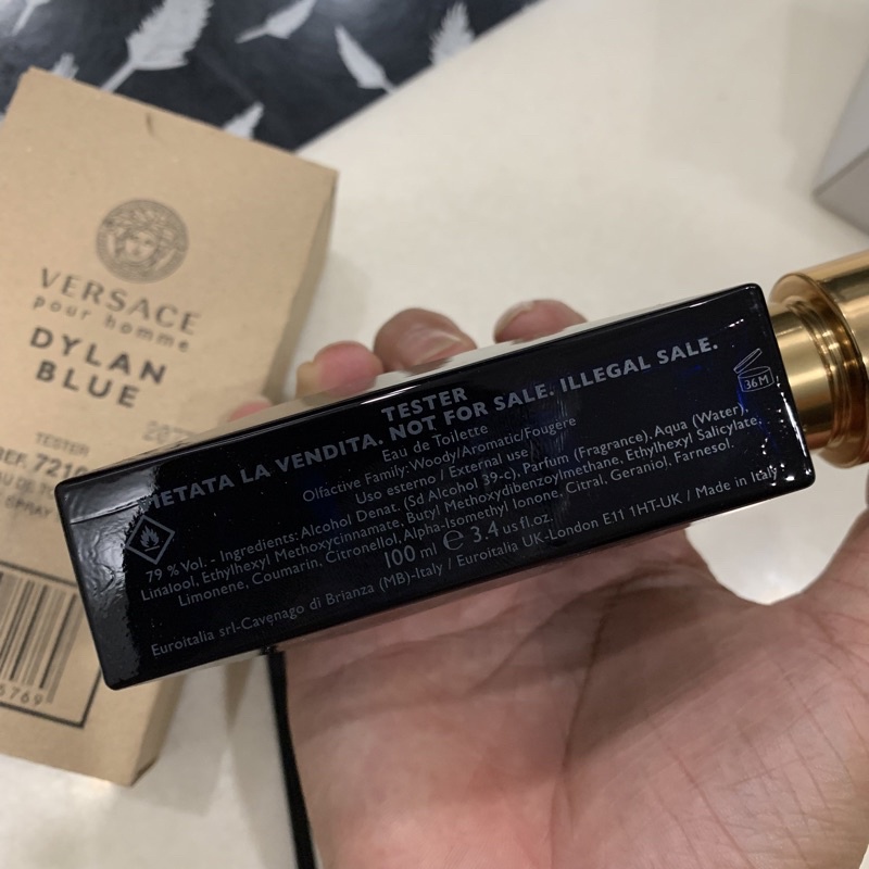 Nước hoa Tester Versace Dylan Blue Pour Homme EDT 100ml