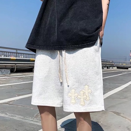 Quần Short Thể Thao Màu Trơn Thêu Logo Thời Trang Hàn Quốc Cho Nam quần thun nam ngắn thời trang hàn quốc quần thun ngắn vintage quần ngắn nam