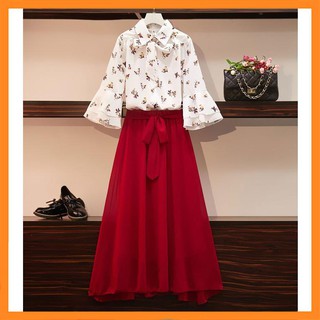 Set đầm chiffon in hoa thời trang  [TTBK]