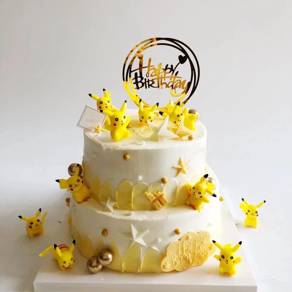 Mô hình Pikachu trang trí bánh kem sinh nhật dành cho trẻ em