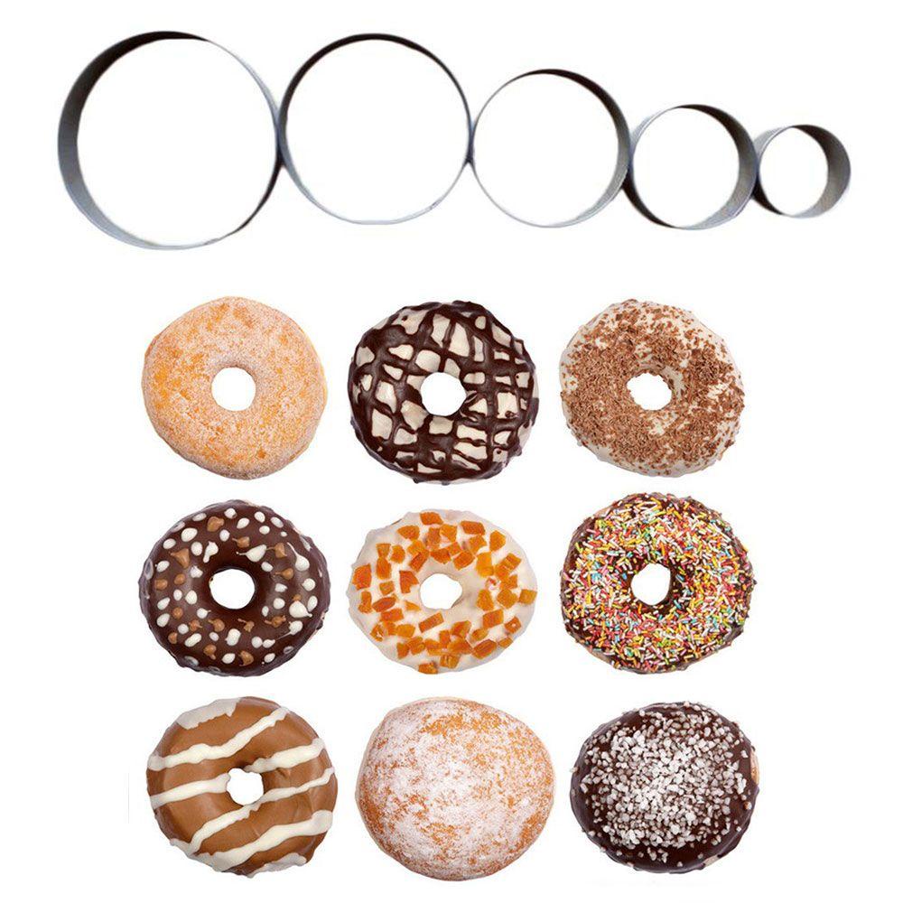 CONOPERY Bộ 5 Khuôn Cắt Bánh Quy Hình Tròn Nhiều Lớp Mẫu Mới