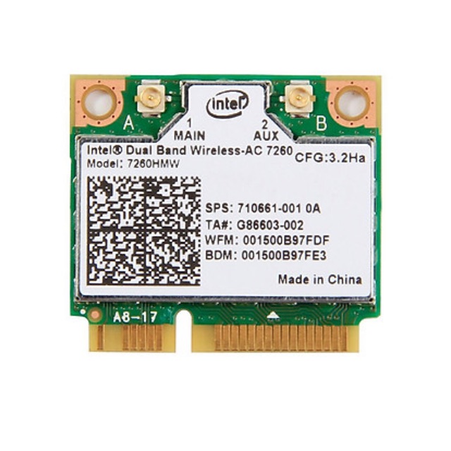 Card wifi tích hợp bluetooth cho laptop Dual Band Wireless-AC 7260 867Mbps - Hàng nhập khẩu | BigBuy360 - bigbuy360.vn