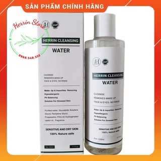 Nước tẩy trang không cồn không hương liệu gây hại không khôi da tẩy nhẹ nhàng Herrin care 220ml
