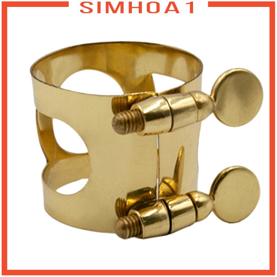 1 Piece Metal Ligature Clip Clamp for Saxophone Mouthpiece Golden Soprano