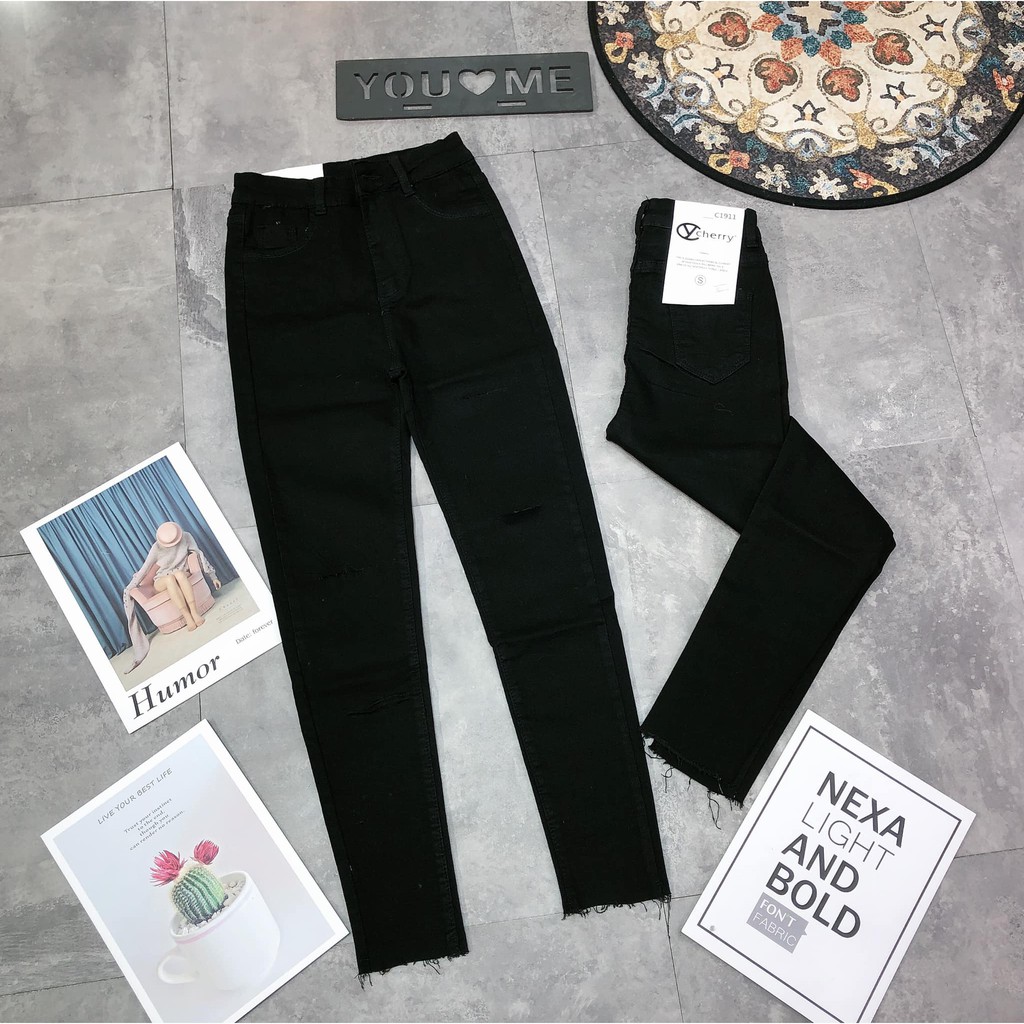 Quần jeans đen rách đùi mã 10 (kèm ảnh thật, video) | BigBuy360 - bigbuy360.vn