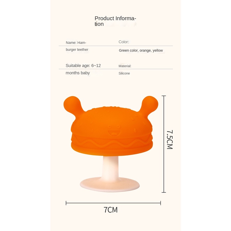 Đồ Chơi Ngậm Mọc Răng Bằng Silicone Hoạ Tiết Hoạt Hình Xinh Xắn Dành Cho Bé