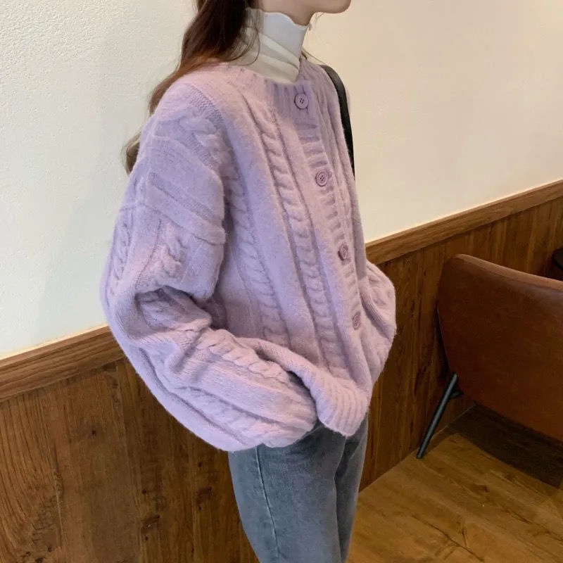 Áo Khoác Cardigan Dệt Kim Dáng Rộng Thiết Kế Mới Thời Trang Mùa Xuân Thu Dành Cho Nữ