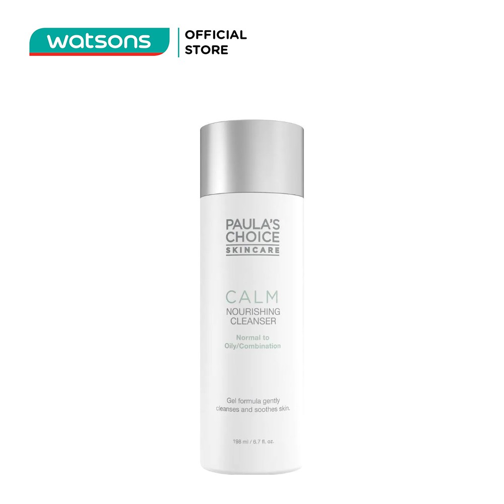 Sữa Rửa Mặt Dịu Nhẹ Paula's Choice Calm Redness Relief Phục Hồi Da 198ml, Da Thường/Da Dầu