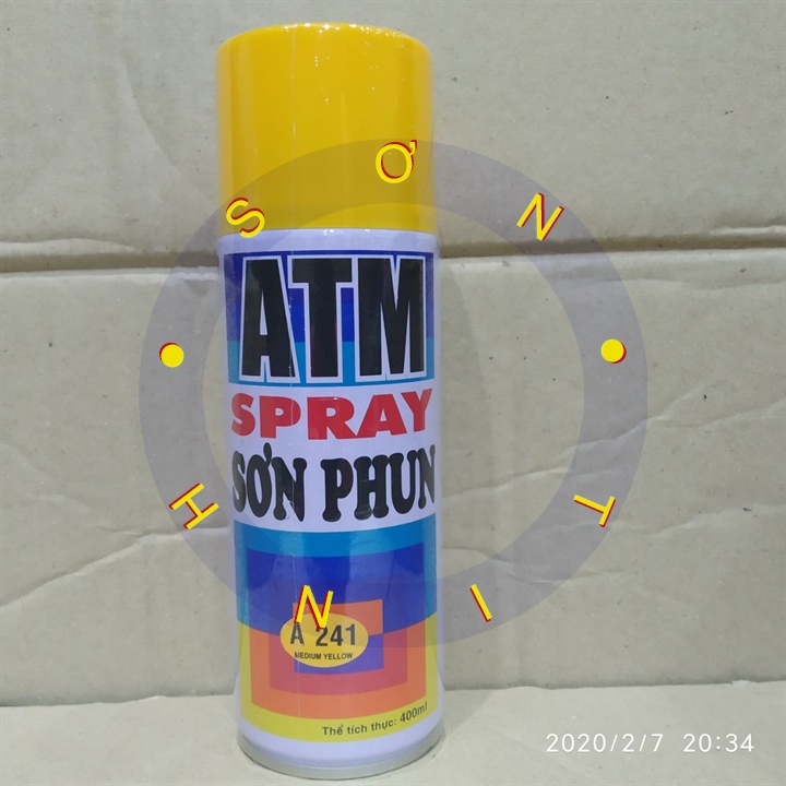 SƠN XỊT MÀU VÀNG NGHỆ MEDIUM YELLOW A241 (ATM hoặc WIN)
