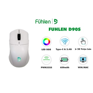 Chuột Gaming FUHLEN D90S RGB DUAL MODE 2.4G/TYPE-C