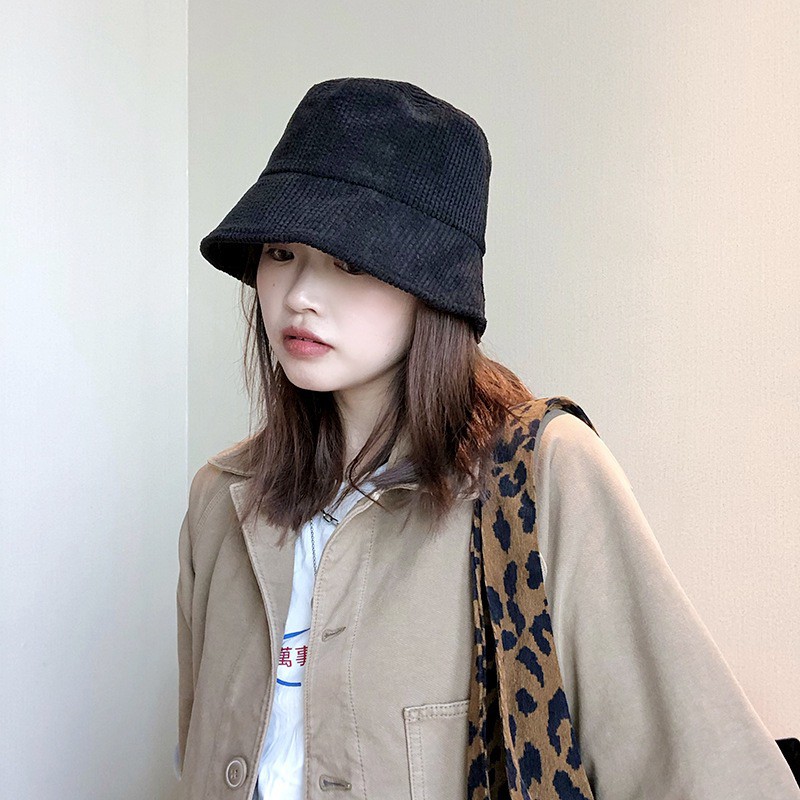 Nón bucket nhung gân - N200