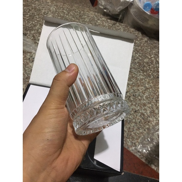 Hộp 6 cốc thuỷ tinh dung tính 445ml cao cấp (kèm ảnh thật)