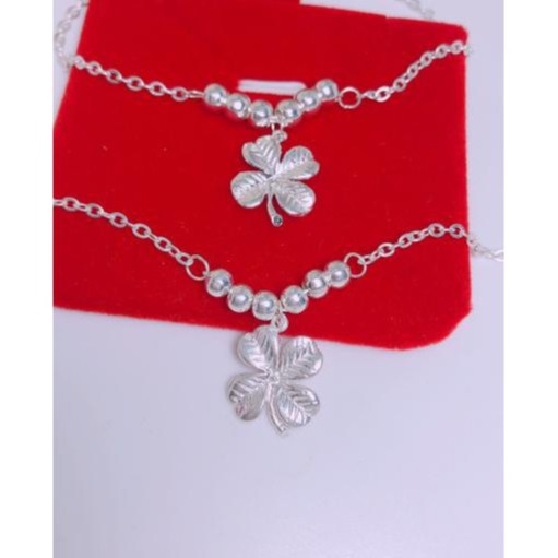 LẮC CHÂN BẠC HÌNH CỎ 4 LÁ MAY MẮN 🍀🍀 | BigBuy360 - bigbuy360.vn