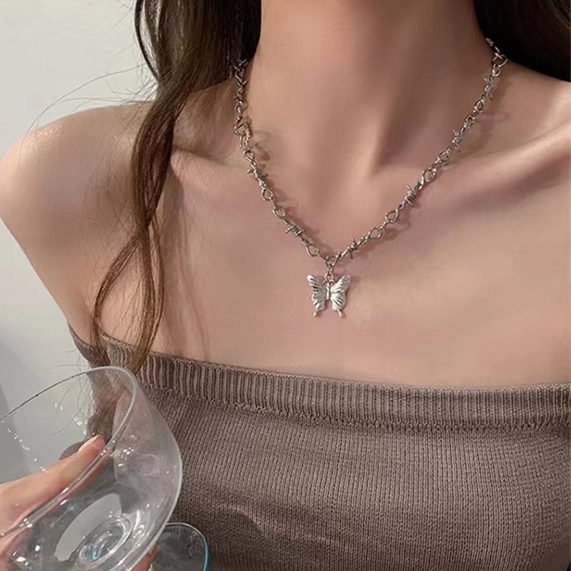 Dây Chuyền Hình Bướm Phong Cách Hàn Quốc Thiết Kế Mới Chất Lượng Cao Cho Nữ