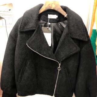 Áo khoác dạ lông thỏ