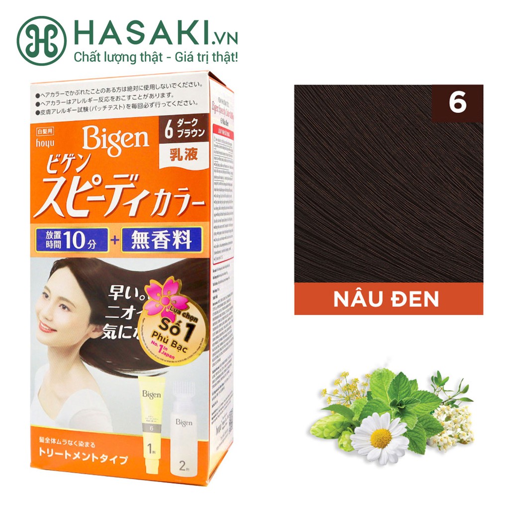 Kem Nhuộm Tóc Phủ Bạc Bigen Speedy Color Milky 80g Hasaki Sản phẩm chính hãng