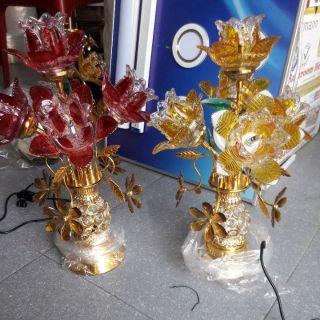 Đèn thờ lục bình 5 bông hoa hạt