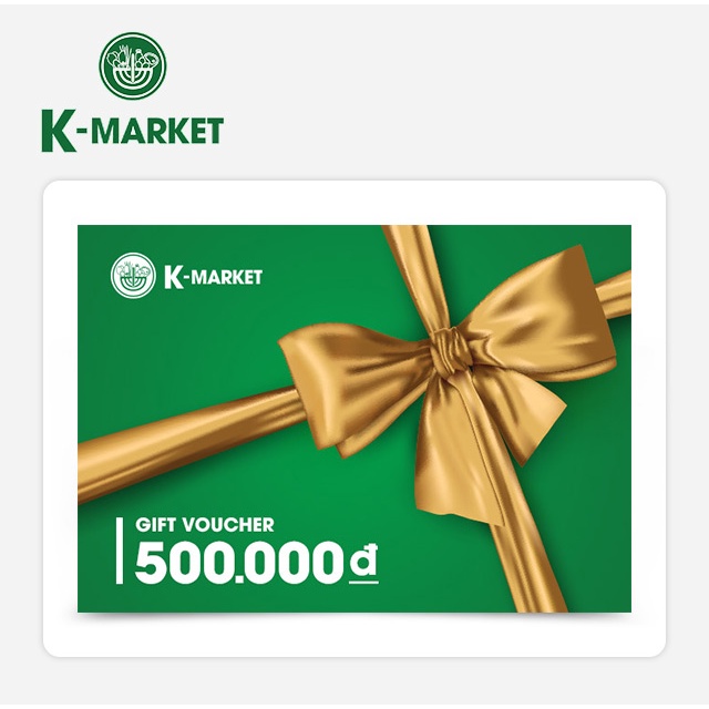 Toàn quốc [Evoucher] K-MARKET Phiếu quà tặng 500k