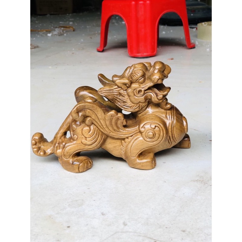 Cặp tượng tỳ hưu gỗ bxanh