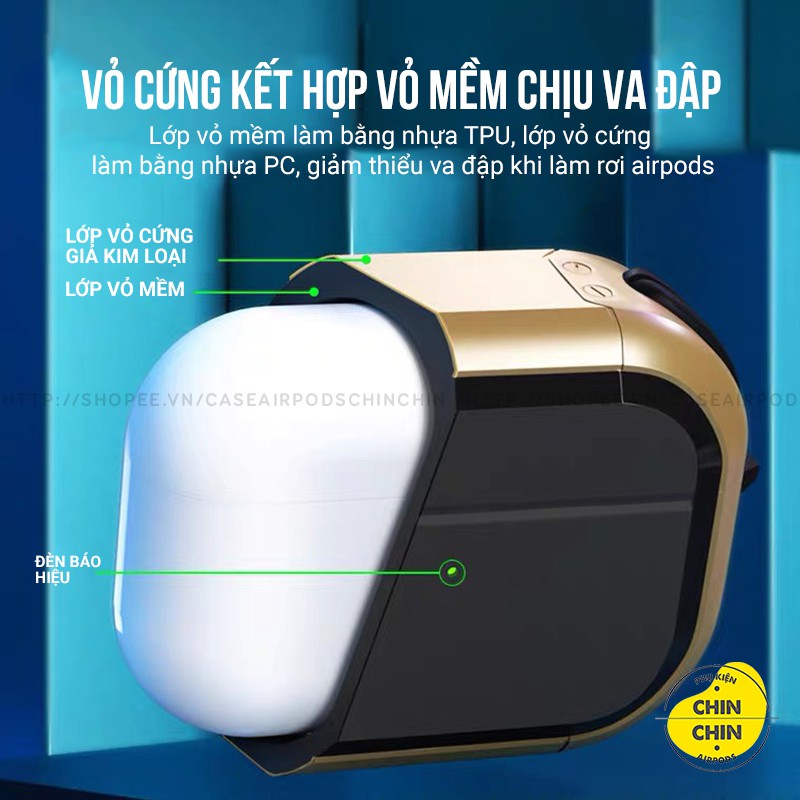 Case Airpod 3 Vỏ Bọc Airpod 1 2 Pro Nhựa TPU PC 2 Lớp Cao Cấp Chống Va Đập Chống Bám Bụi Siêu Bền Đẹp - Chinchin Case