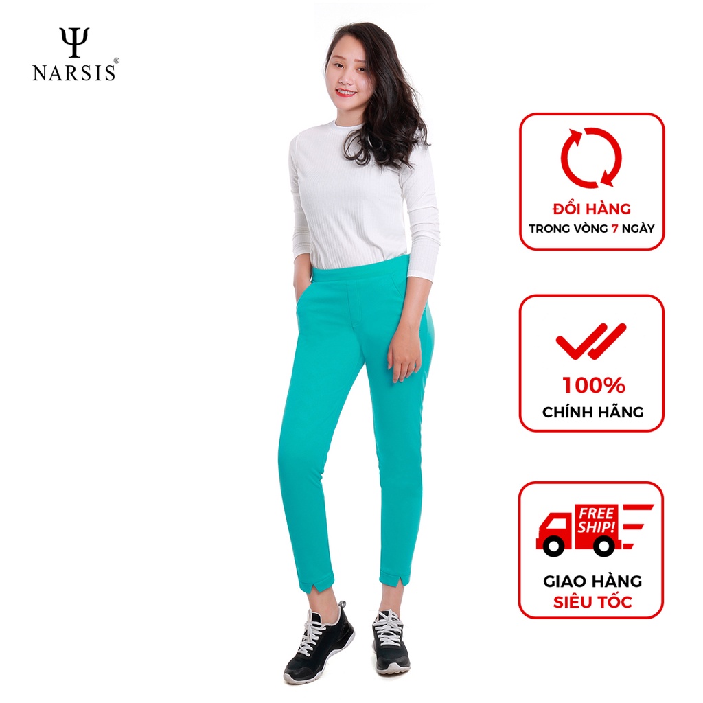 Quần baggy nữ thun nỉ Narsis P6060 màu xanh ngọc