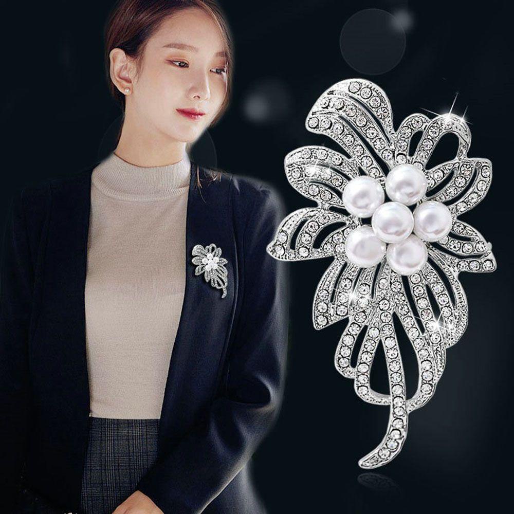 MOCHO Trâm Cài Áo Hình Bông Hoa Đính Đá Thời Trang