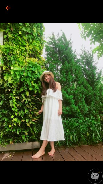 Đầm maxi suông đầm trắng tay bèo siêu xinh | BigBuy360 - bigbuy360.vn