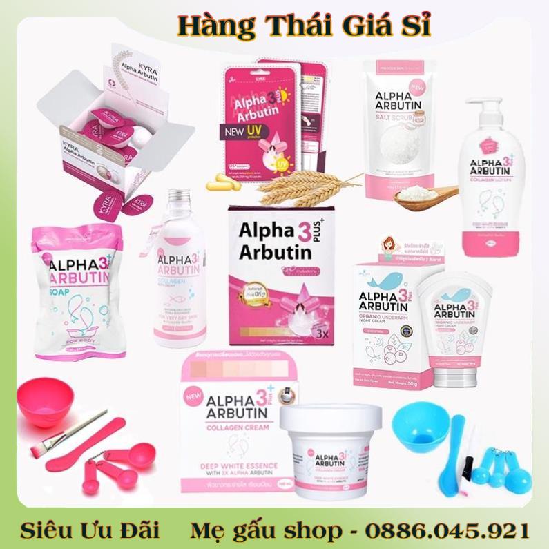 Bộ dưỡng da body, viên kích trắng, muối / soap/ sữa tắm và kem khử thâm nách alpha arbutin - Hàng Nội Địa Thái | BigBuy360 - bigbuy360.vn