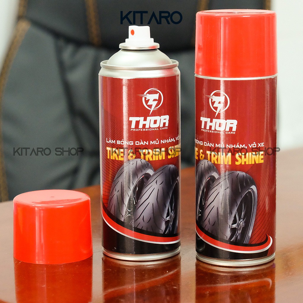 Dung Dịch Dưỡng Nhựa, Phục Hồi Nhựa Nhám, Làm Mới Nhựa Đen, Dưỡng Lốp Xe Thor Tire Trim Shine cao cấp 400ml