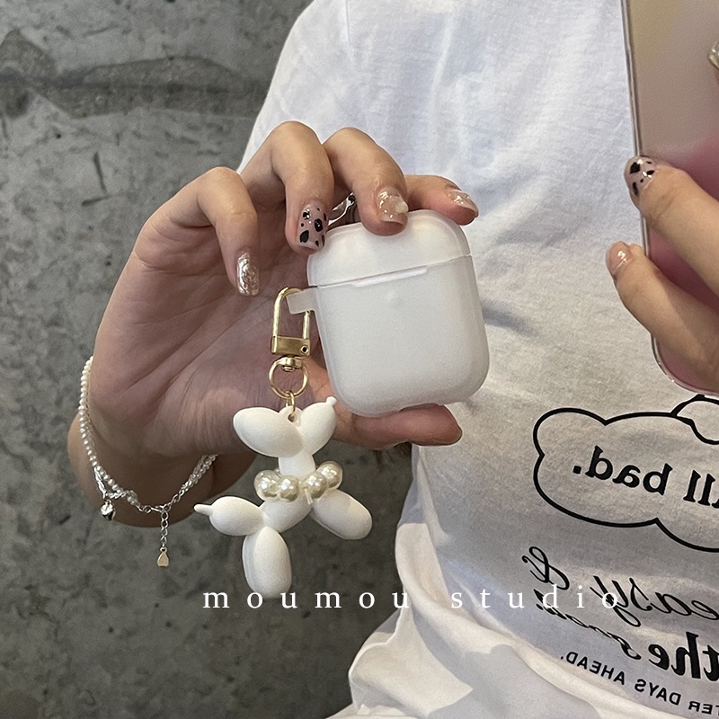 Vỏ Bọc Silicone Hình Cún Dễ Thương Cho Hộp Sạc Tai Nghe Airpods 2