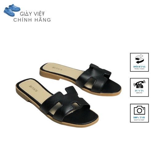 Dép lê nữ BITAS ❤️FREESHIP❤️ Dép lê nữ đế bệt quai ngang chữ H trẻ trung hot trend DWN04
