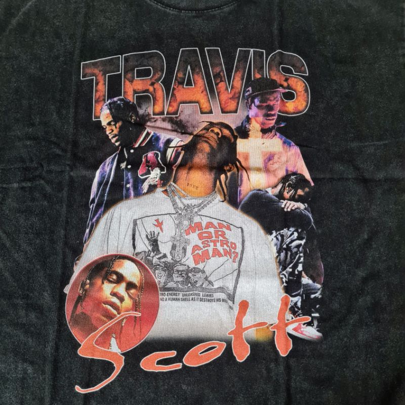 Áo thun oversize RAPER TRAVIS SCOTT WASH - Áo phông form rộng unisex nam nữ