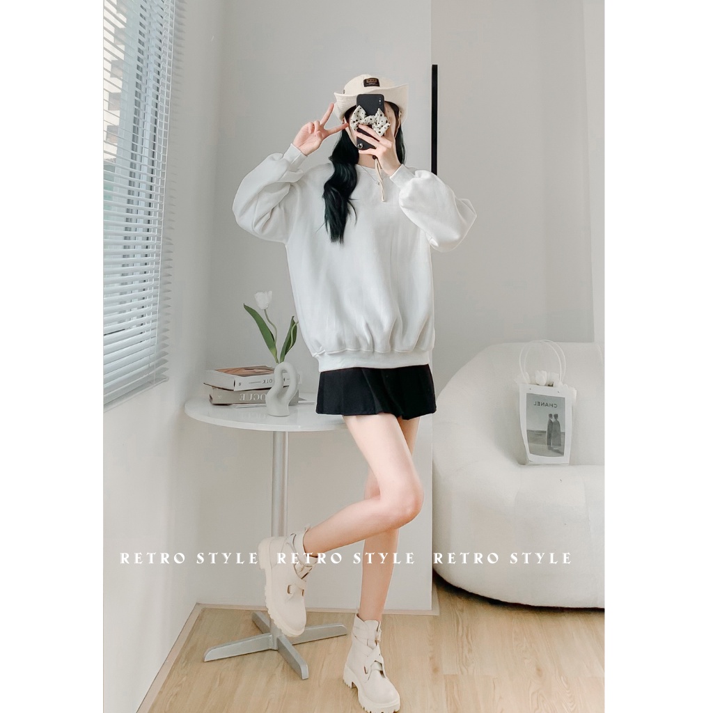 Áo Nỉ BôngTrơn 4 Màu Ulzzang Unisex Aonibong782