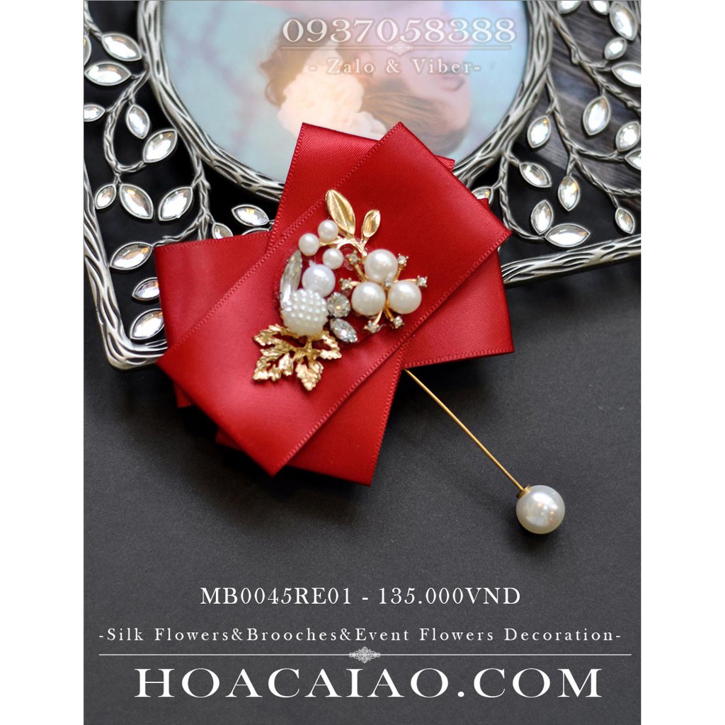 Brooch hoa cài áo unisex MB0045RE01