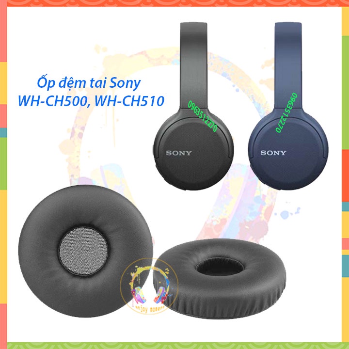 1 đôi đệm ốp tai nghe Sony WH-CH500 CH510 chất liệu giả da