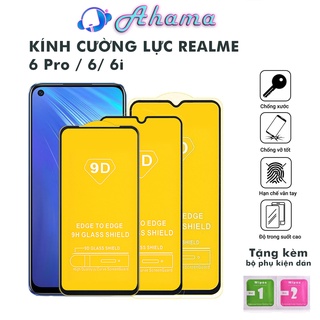 Kính cường lực Realme 6 6i 6 Pro full màn độ bền cao chống trầy xước rơi vỡ tặng kèm khăn lau màn hình