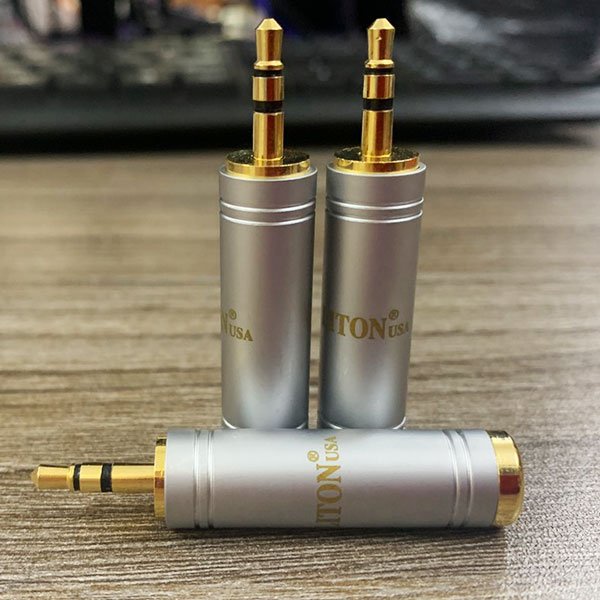 01 Jack chuyển 3.5mm đực ra 6.35mm cái - Hàng Cao Cấp LITON USA