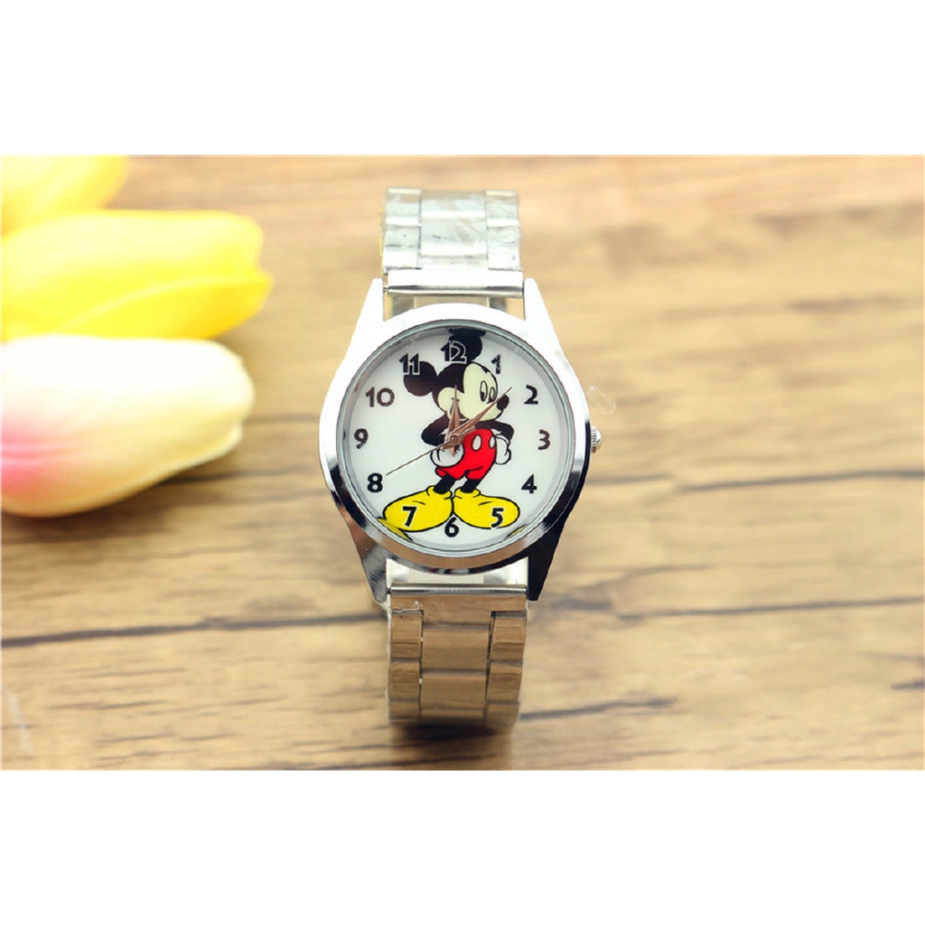 Đồng hồ đeo tay mickey minnie thời trang cho nam nữ