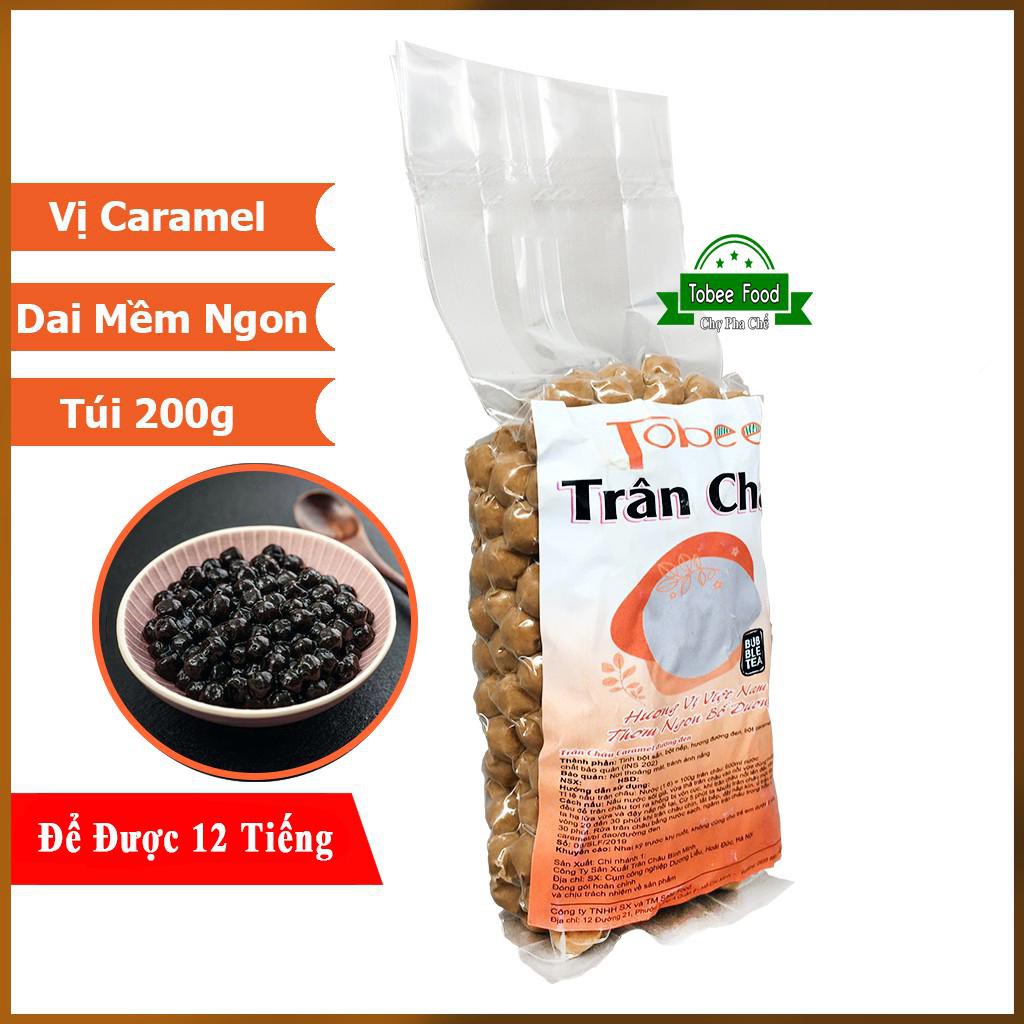 Trân Châu Caramel đường đen Tobee 200 gram - Túi Nhỏ Tiện Lợi - Sử dụng đến 12 giờ - Tobee Food