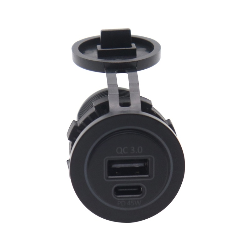Cốc Sạc Nhanh 12V 24V 45W PD USB C 18W QC3 0 Cổng USB Kép Cho Xe Hơi
