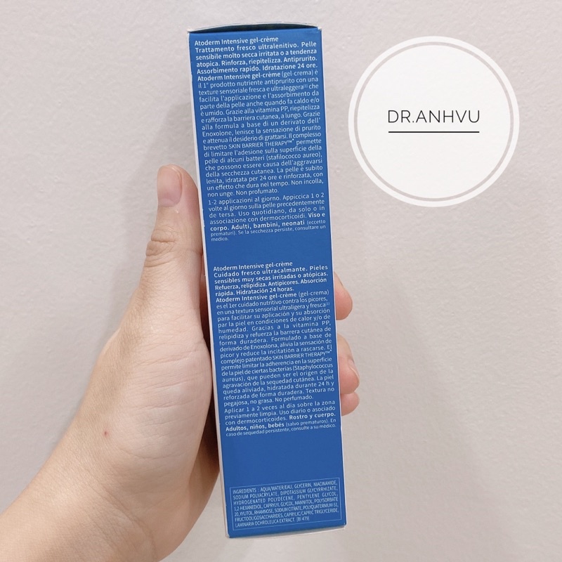 Gel dưỡng ẩm cho da khô Bioderma Atoderm Intensive Gel Cream 75ml