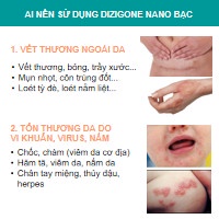 [BỘ BA] Dung Dịch Dizigone 500ml &amp; Xịt Dizigone Spray &amp; Kem Bôi Dizigone Nano Bạc - Kháng Khuẩn, Tái Tạo Da, Ngừa Sẹo